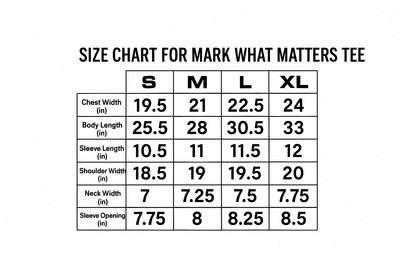 BLUE MARK WHAT MATTERS TEE